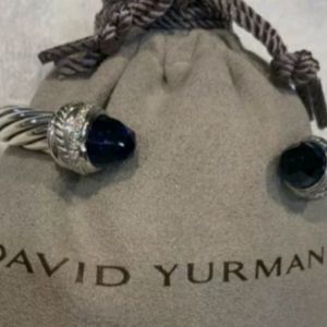 David Yurman blue sapphire & diamond 7mm bracelet